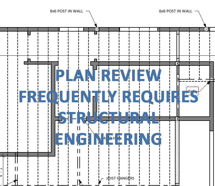 Example of PE-stamped residential structural engineering plans created for permit approval.